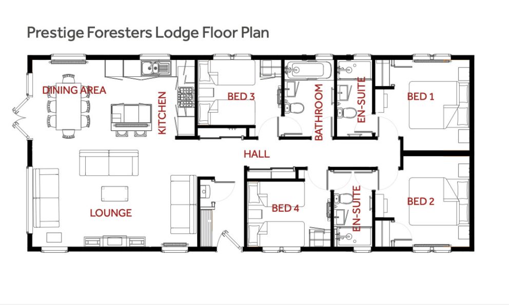 prestige forester 4 bed floorplan 50 x 22